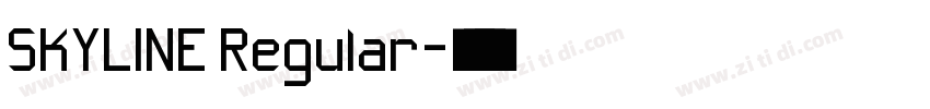 SKYLINE Regular字体转换